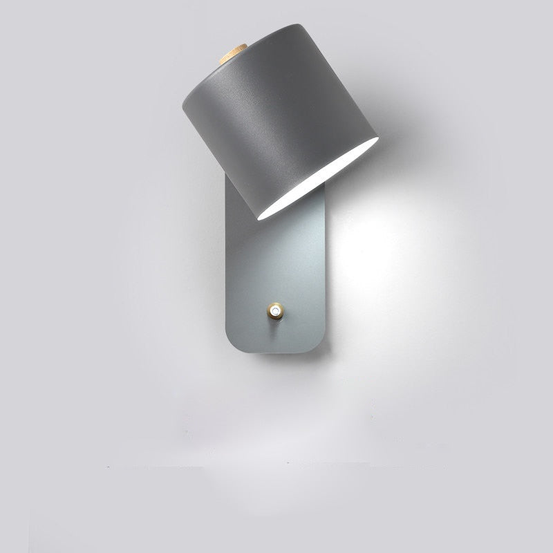 Waluxe - Applique Murale LED Avec Interrupteur Intégré Gris