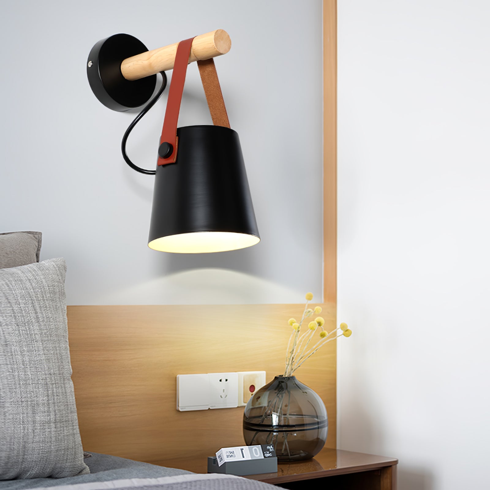 Lustora Applique Murale LED Bois – Élégance Naturelle et Moderne