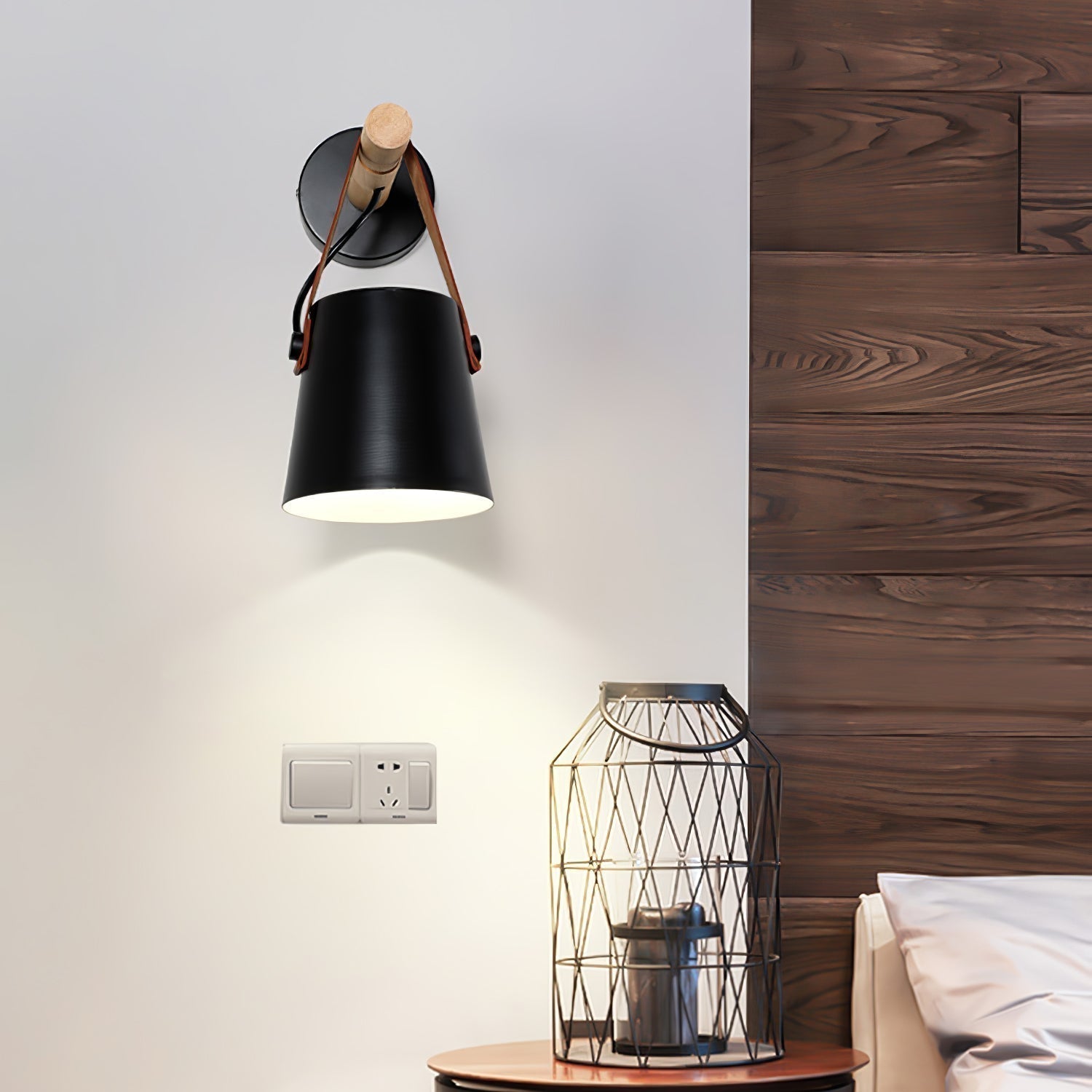 Lustora Applique Murale LED Bois – Élégance Naturelle et Moderne