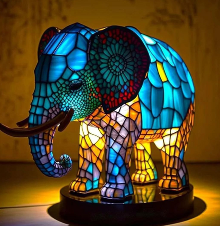Amarélis | Lampe Artistique LED – Élégance Intemporelle & Ambiance Moderne Éléphant