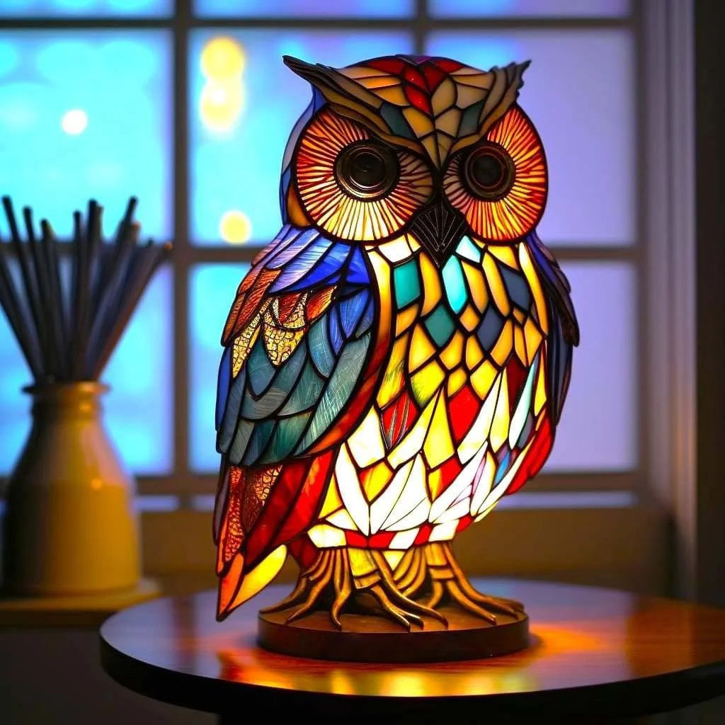 Amarélis | Lampe Artistique LED – Élégance Intemporelle & Ambiance Moderne Hibou