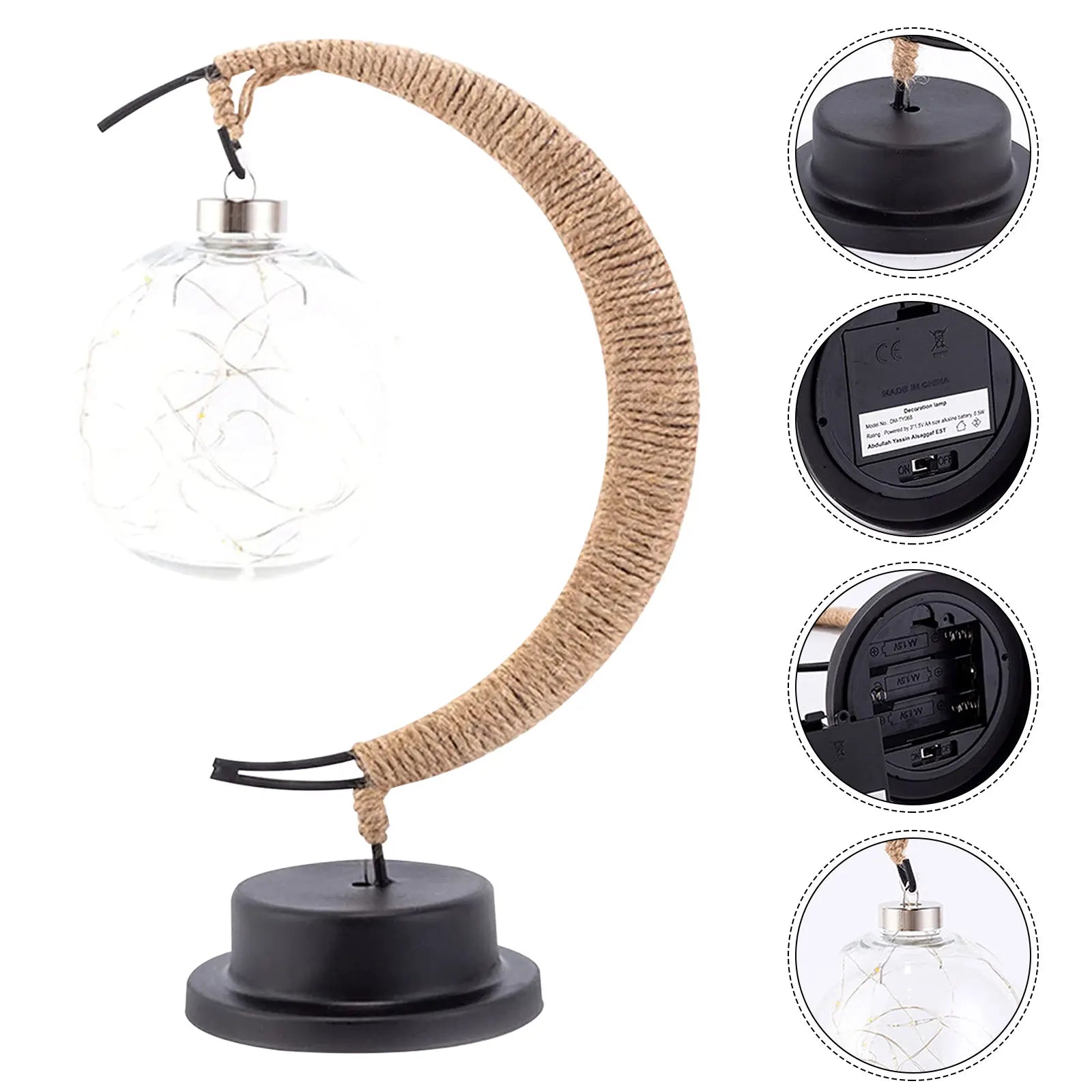 Auréna | Lampe de Table – Design Lunaire et Élégance Étoilée