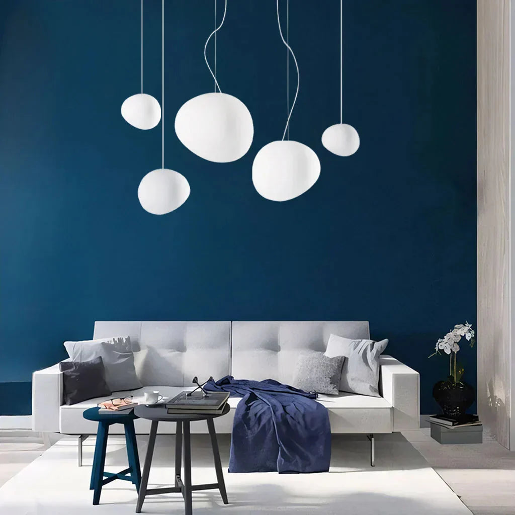 Galésia | Suspension Galet – Lumière Diffuse et Minimalisme