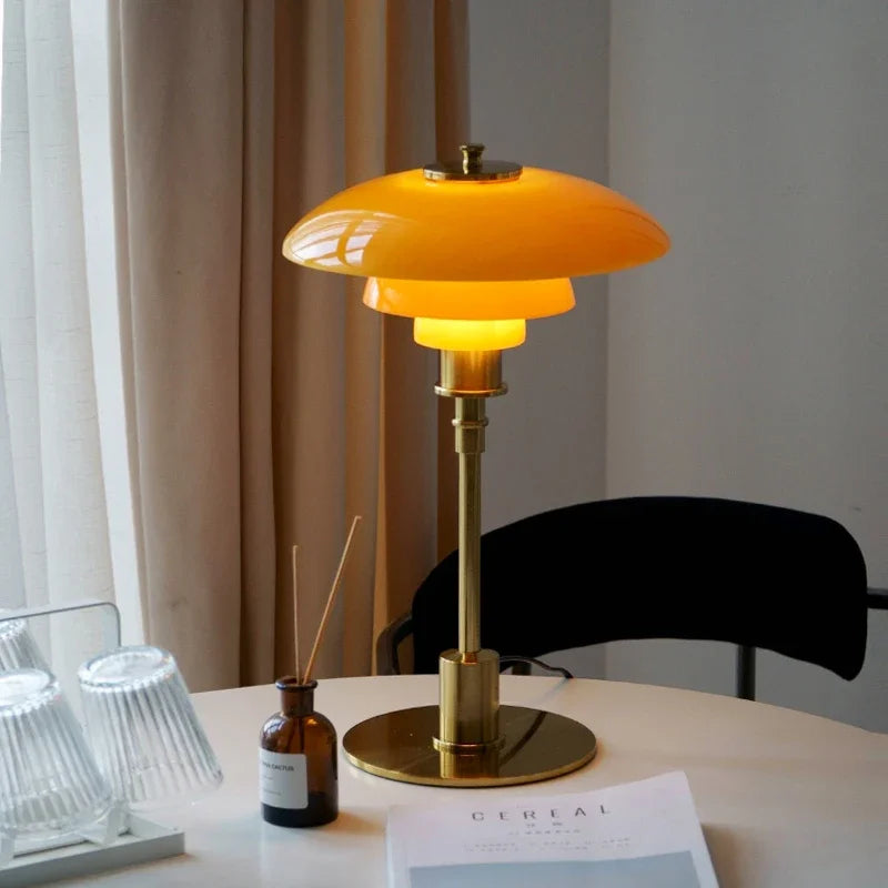 Célésia | Lampe de Table – Lumière Subtile et Style Naturel Orange
