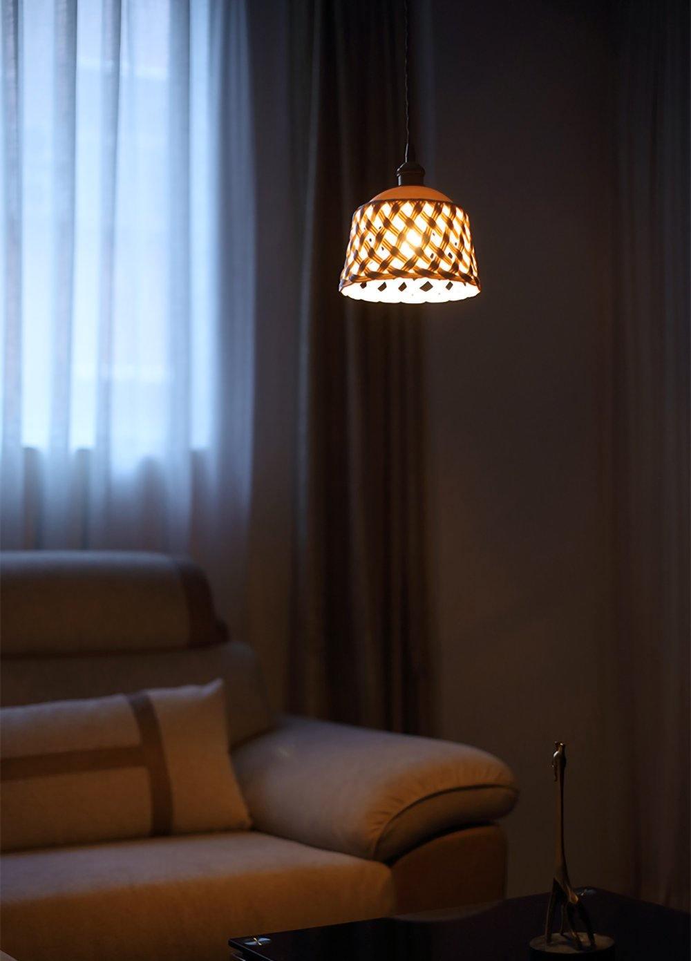 Céravelle | Lampe Suspendue – Céramique artisanale émail blanc mat