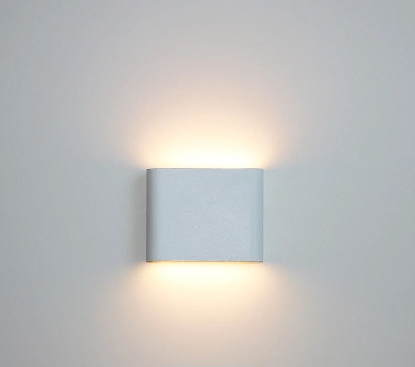 Élura | Applique Murale Moderne – Éclairage Haut & Bas LED Étanche Blanc 6W