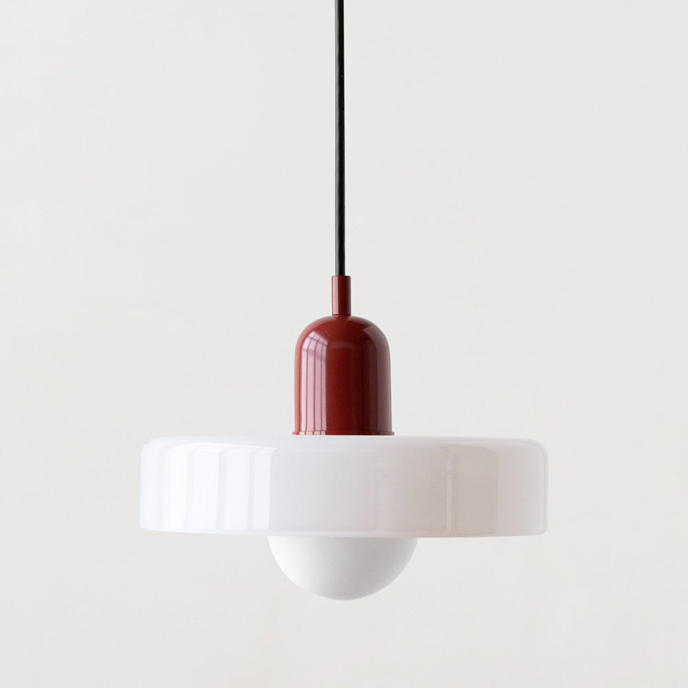 Formélia | Suspension Bauhaus – Design géométrique Blanc Rouge