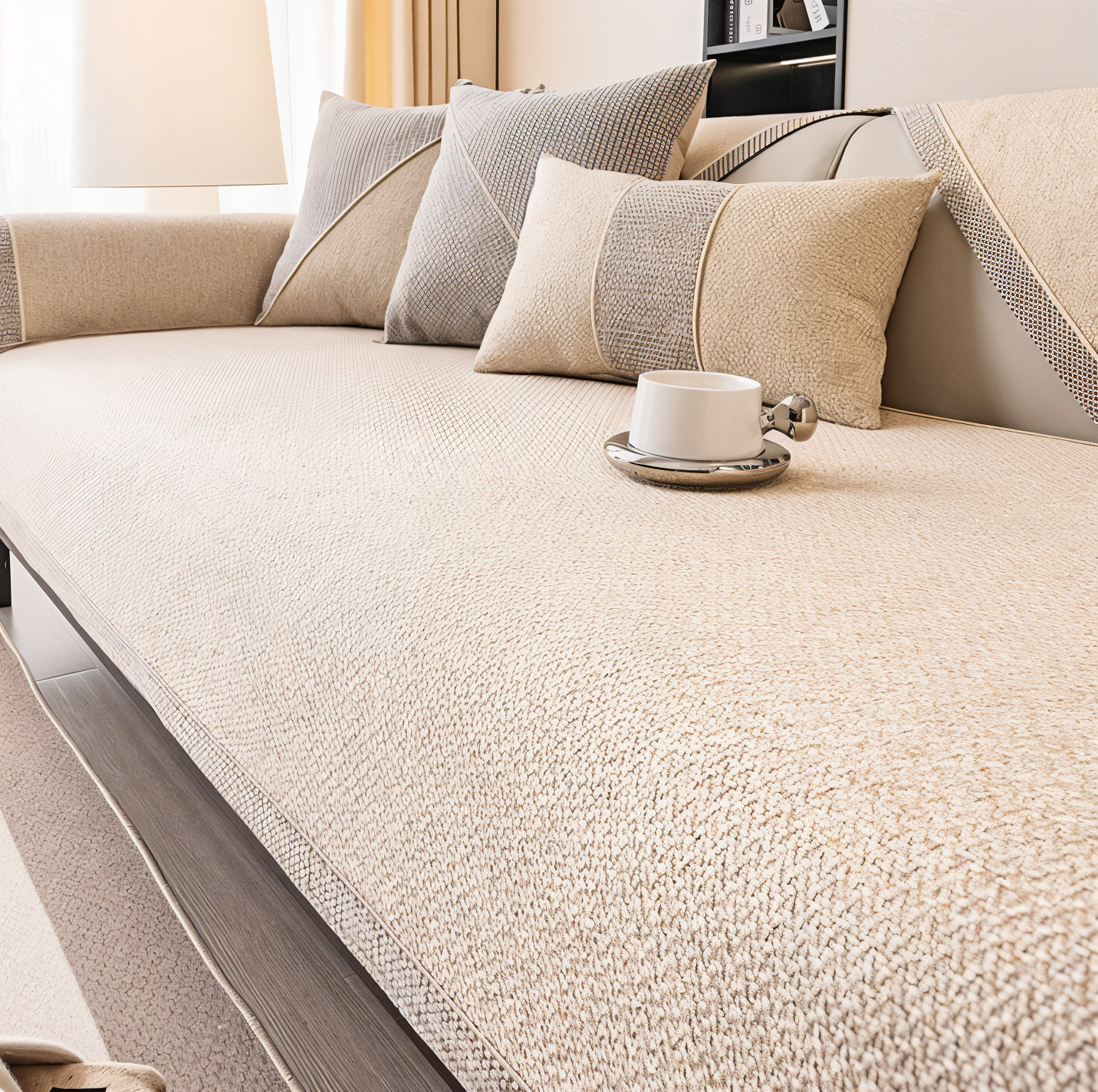 Fortelia | Housse de Canapé Antidérapante – Protection Élégante et Durable Kaki