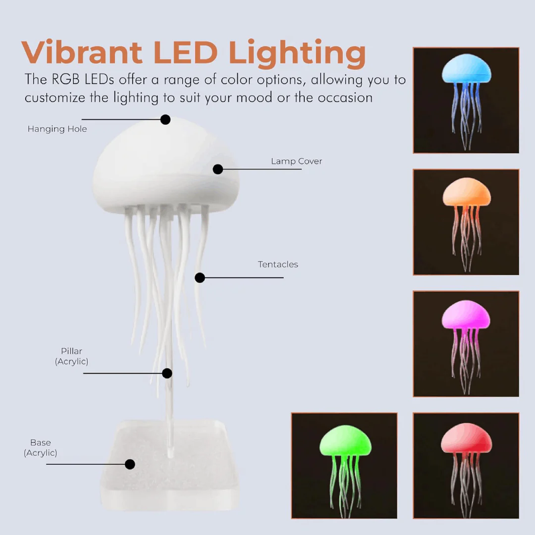 Méduzella - Lampe LED Méduse À Commande Vocale