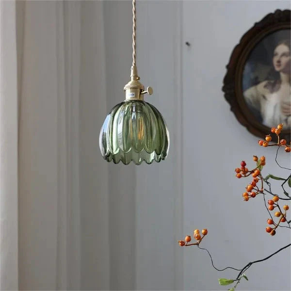 Sakurine | Suspension Japonaise – Fleur Rétro à Lueur Douce