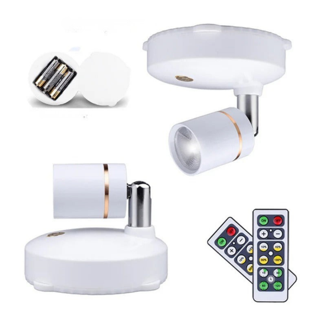 Liora | Projecteur LED Sans Fil – Éclairage Dimmable avec Télécommande