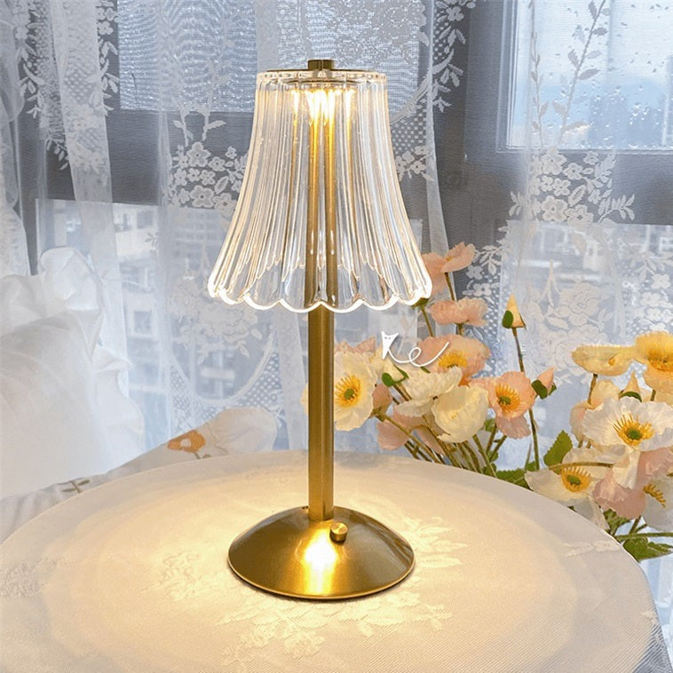 LumiVerre | Lampe de Table – Cristal Raffiné et Éclairage Sans Fil