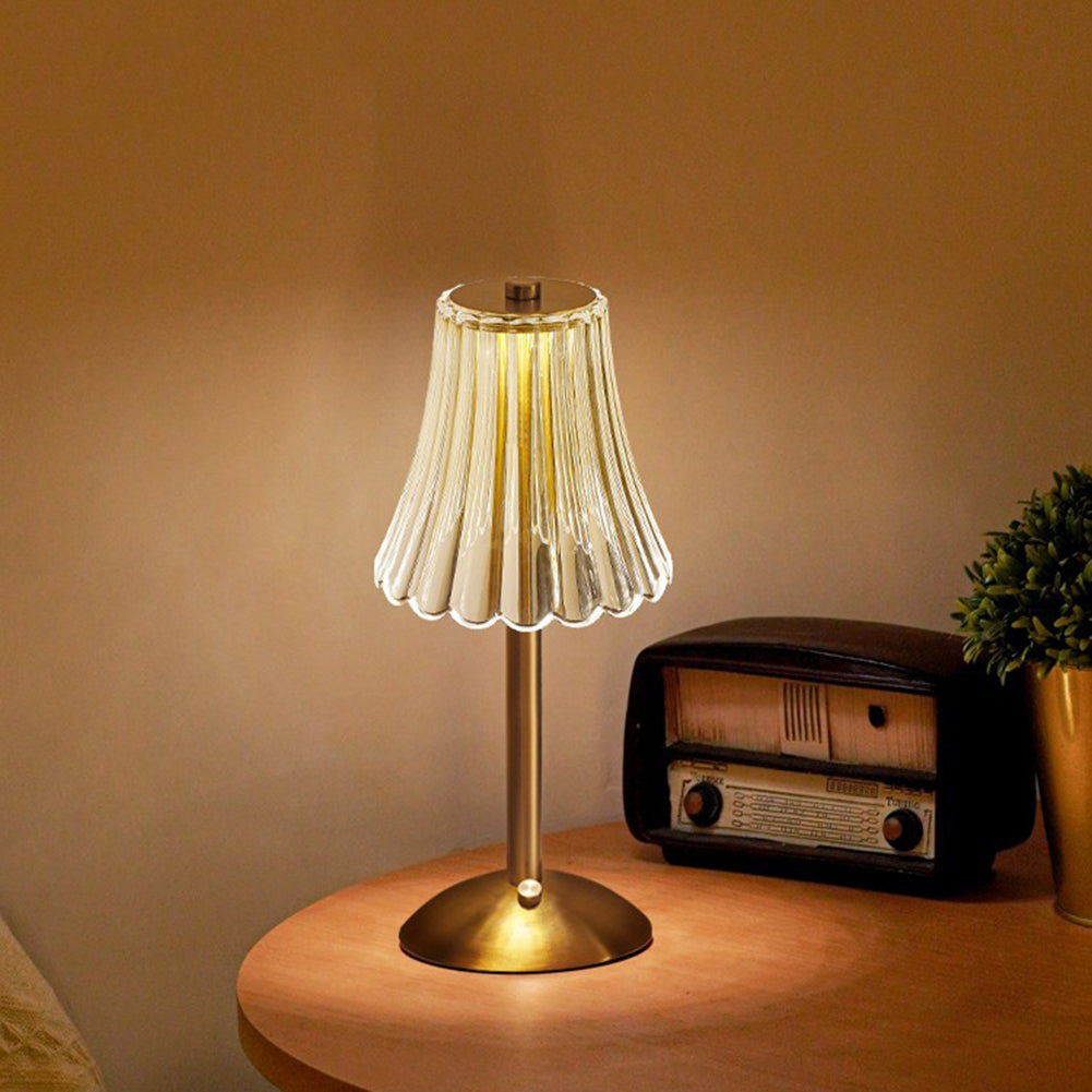 LumiVerre | Lampe de Table – Cristal Raffiné et Éclairage Sans Fil