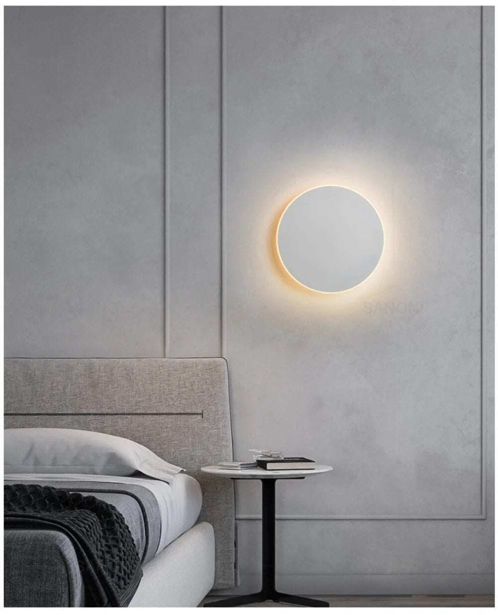 Lunéor | Lampe Murale LED – Design Rond et Éclairage Moderne 30cm Blanc