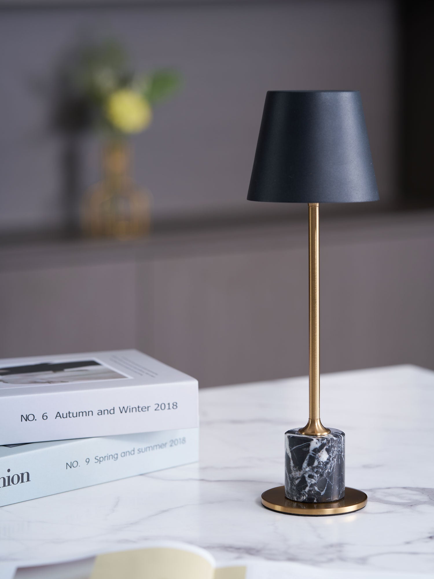 Mabréa | Lampe de Table Rechargeable – Base noire sans fil