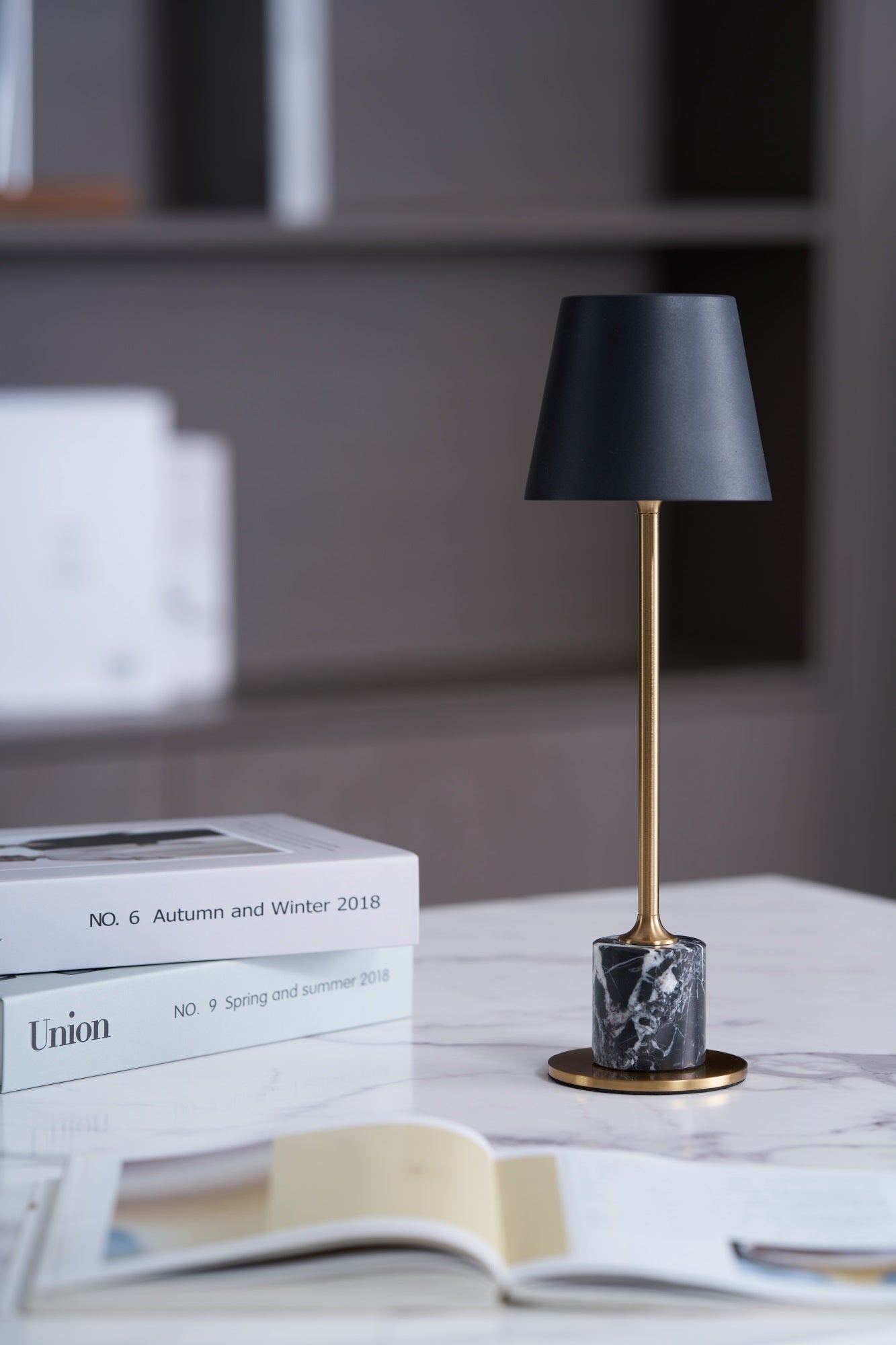 Mabréa | Lampe de Table Rechargeable – Base noire sans fil