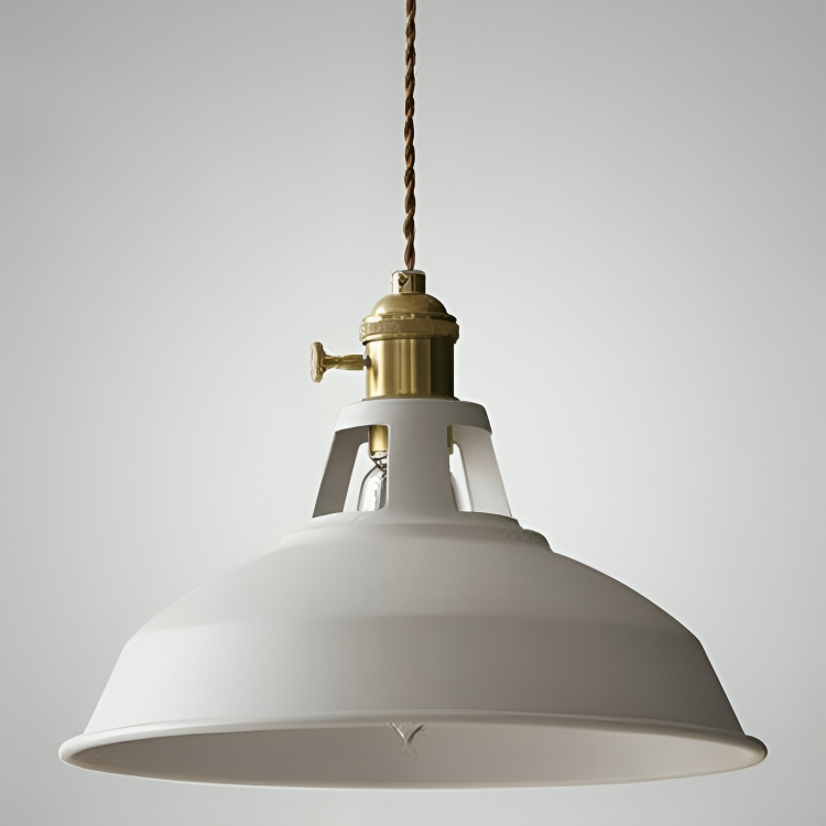 Métallia | Lampe Suspendue – Design Industriel Rétro & Élégant Blanc