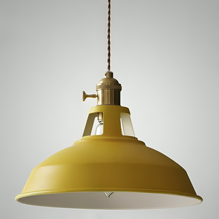 Métallia | Lampe Suspendue – Design Industriel Rétro & Élégant Jaune