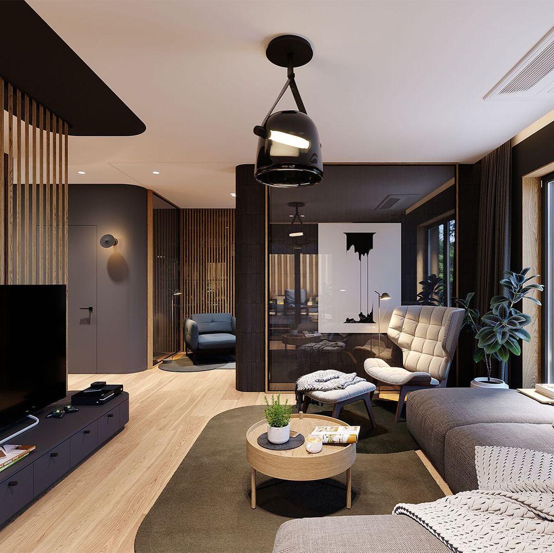 Noctéa | Lampe Suspendue – Verre soufflé LED design contemporain