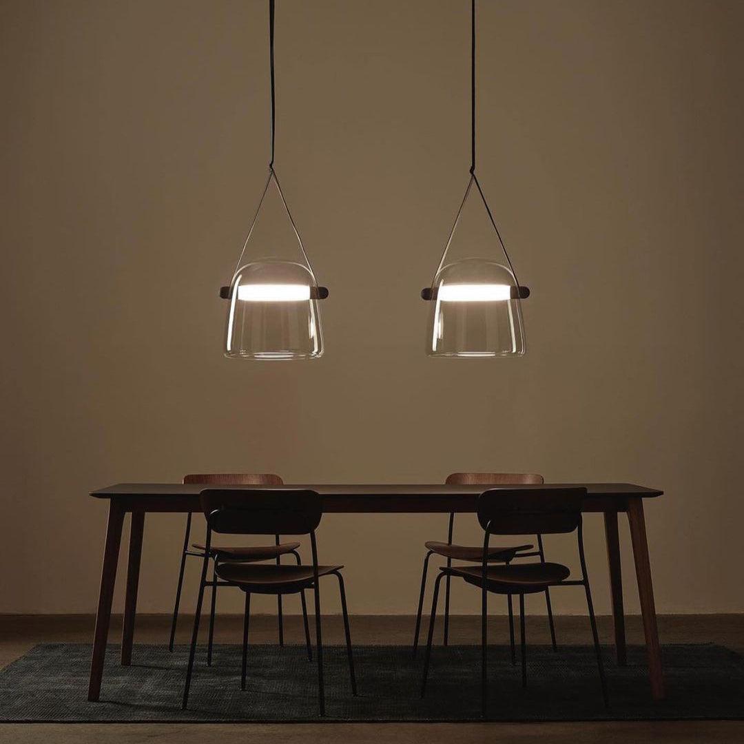 Noctéa | Lampe Suspendue – Verre soufflé LED design contemporain