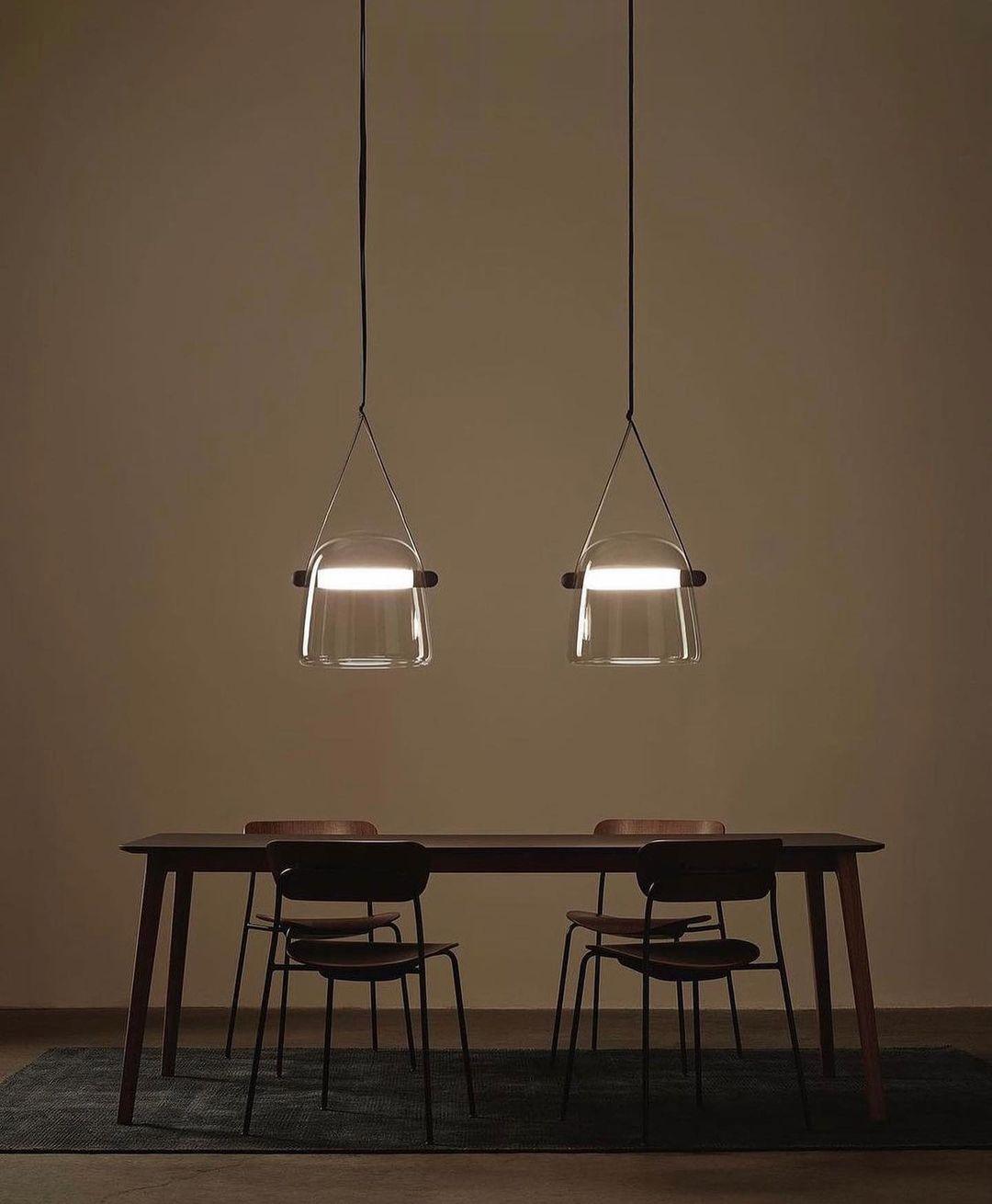 Noctéa | Lampe Suspendue – Verre soufflé LED design contemporain