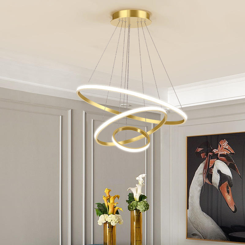 Oréliane | Plafonnier LED Moderne – 3 Anneaux Réglables et Design Élégant