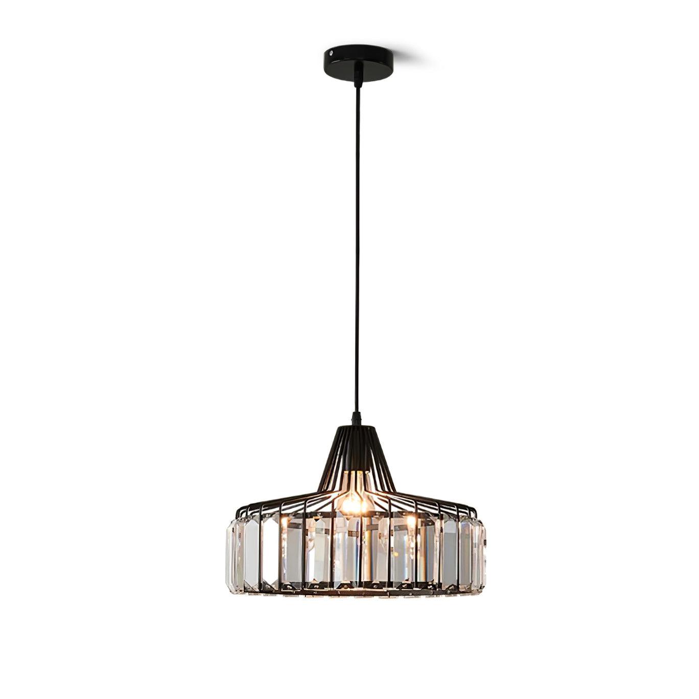 Orfina | Lampe Suspendue – Diffusion brillante abat jour cristal