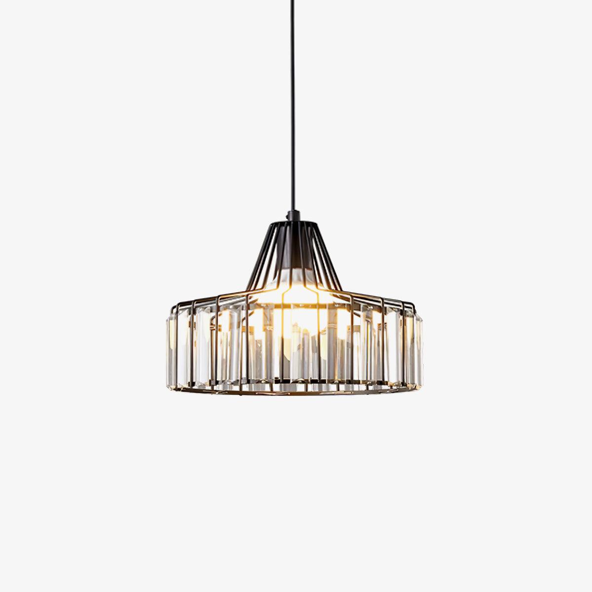 Orfina | Lampe Suspendue – Diffusion brillante abat jour cristal