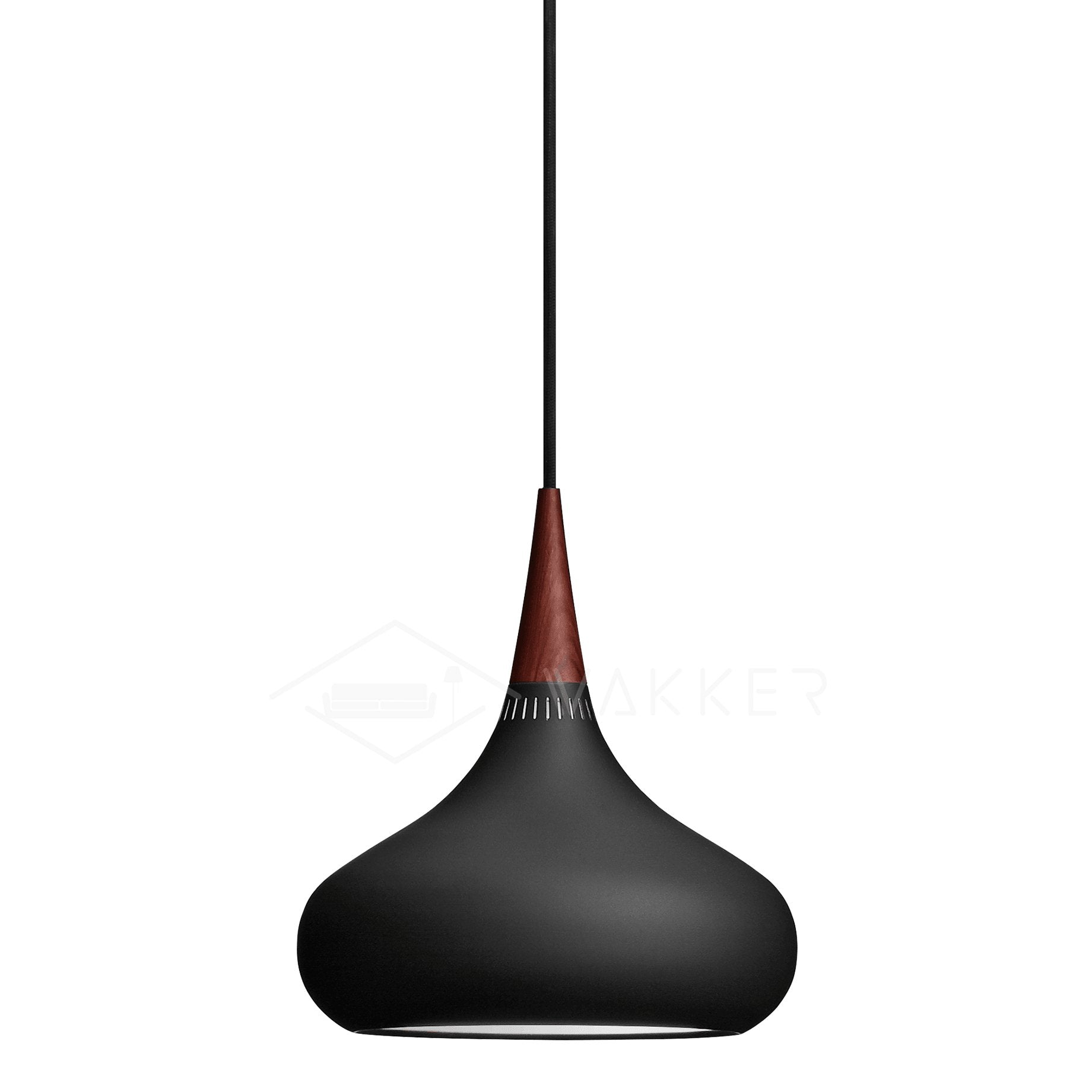 Veléandre | Lampe Suspendue – Verre blanc finitions or et noir