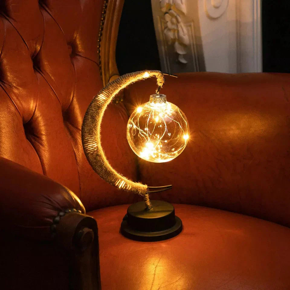 Auréna | Lampe de Table – Design Lunaire et Élégance Étoilée