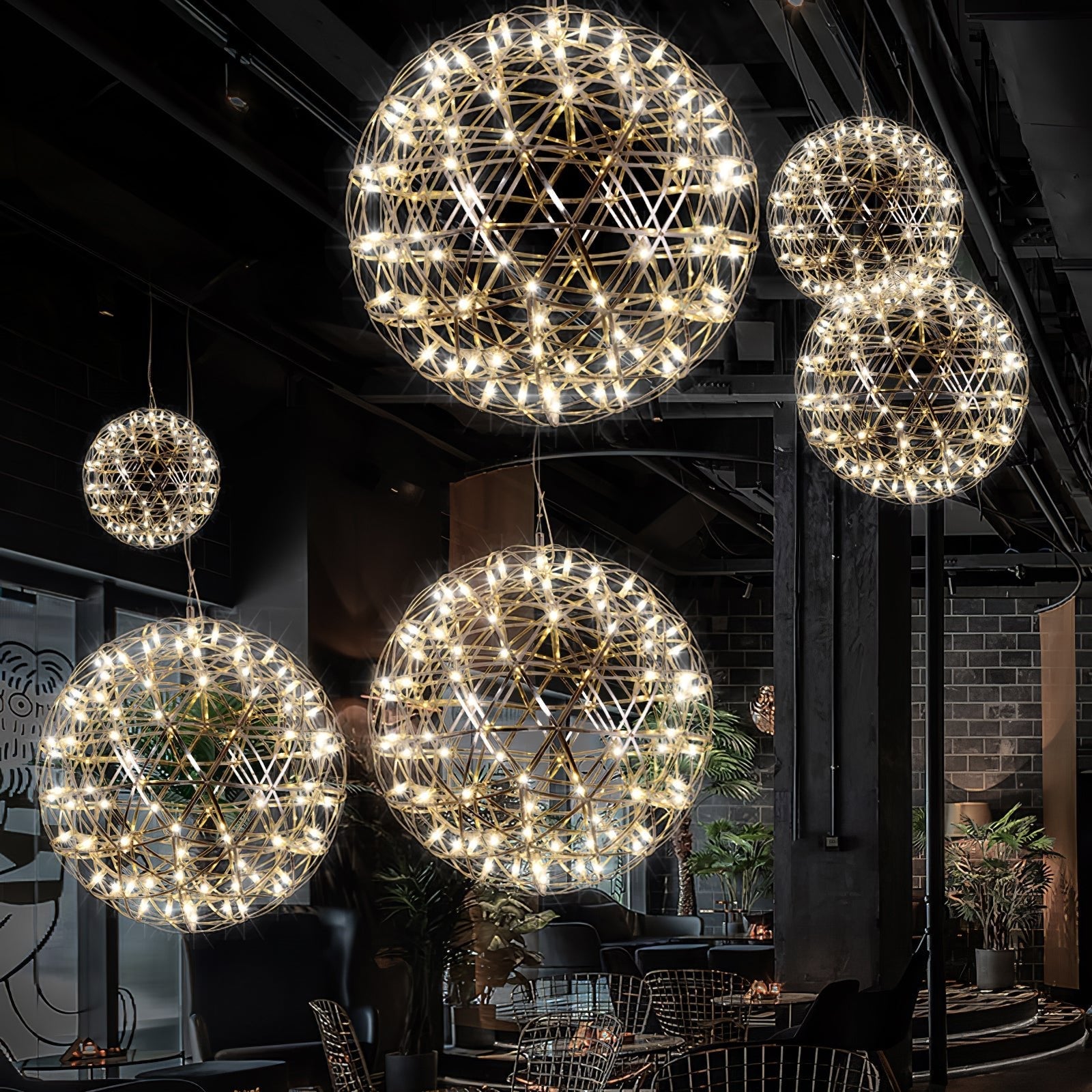 Stelliora | Lustre Boule LED – Éclat étoilé design contemporain