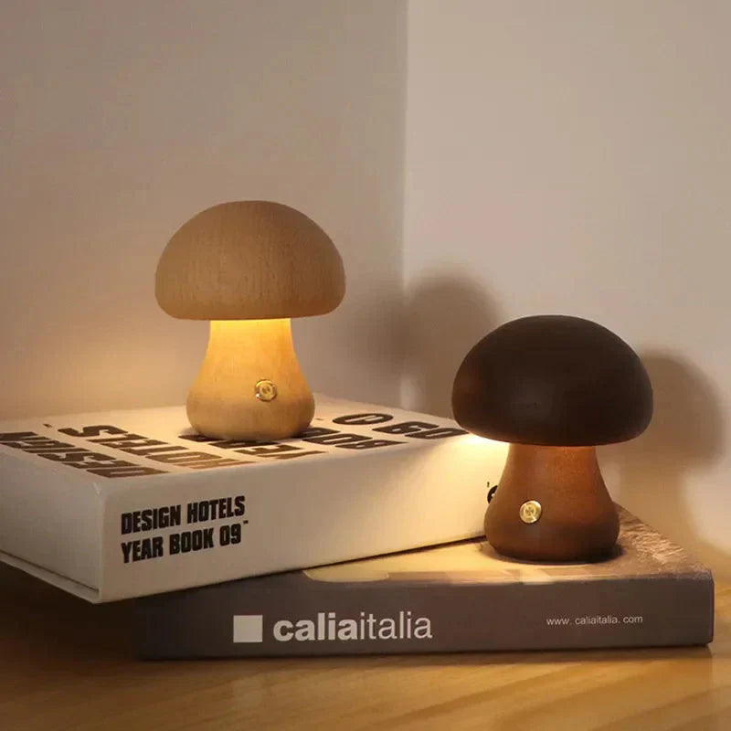 Sylvéra | Lampe Champignon – Élégance Naturelle et Rechargeable
