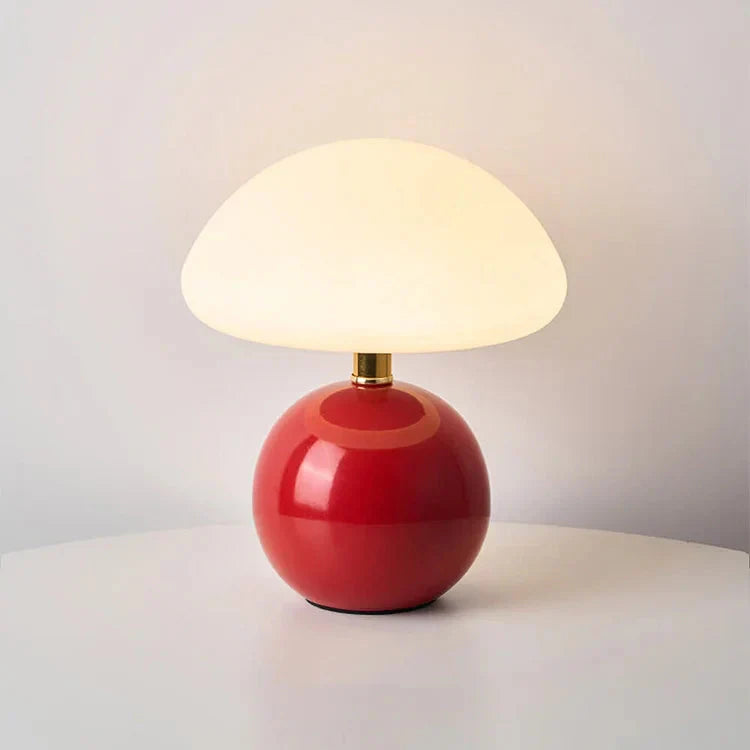 Valéora | Lampe de Table – Inspiration Bauhaus et Élégance Unique Rouge
