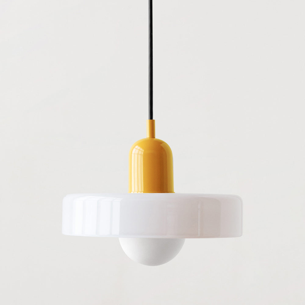 Vitréna | Suspension Bauhaus – Élégance Artistique et Design Moderne Blanc Jaune