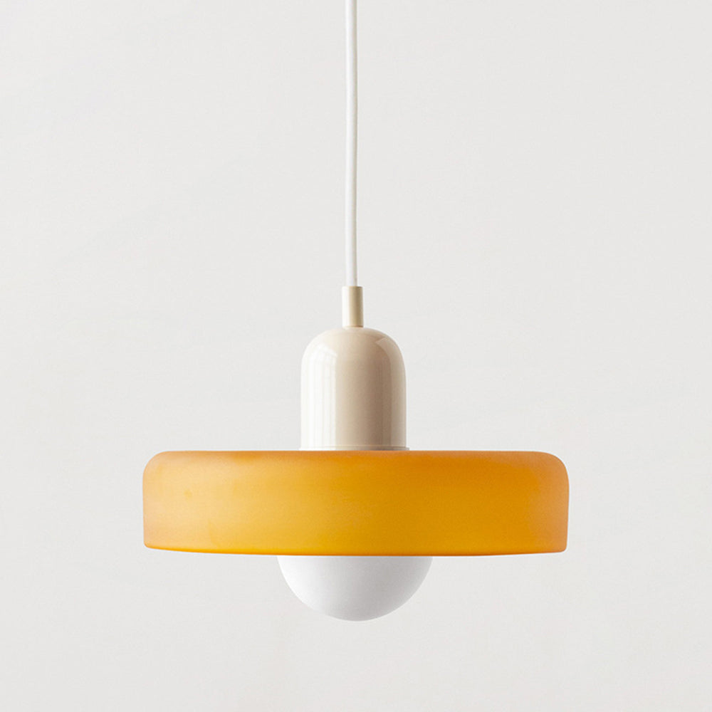 Vitréna | Suspension Bauhaus – Élégance Artistique et Design Moderne Jaune (mat) Beige