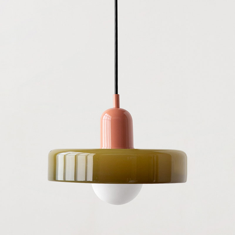 Vitréna | Suspension Bauhaus – Élégance Artistique et Design Moderne Vert armée Rose