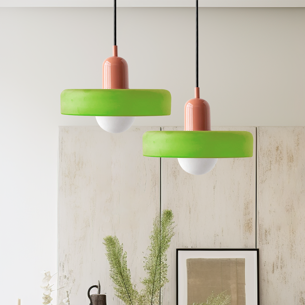 Vitréna | Suspension Bauhaus – Élégance Artistique et Design Moderne Vert (mat) Rose