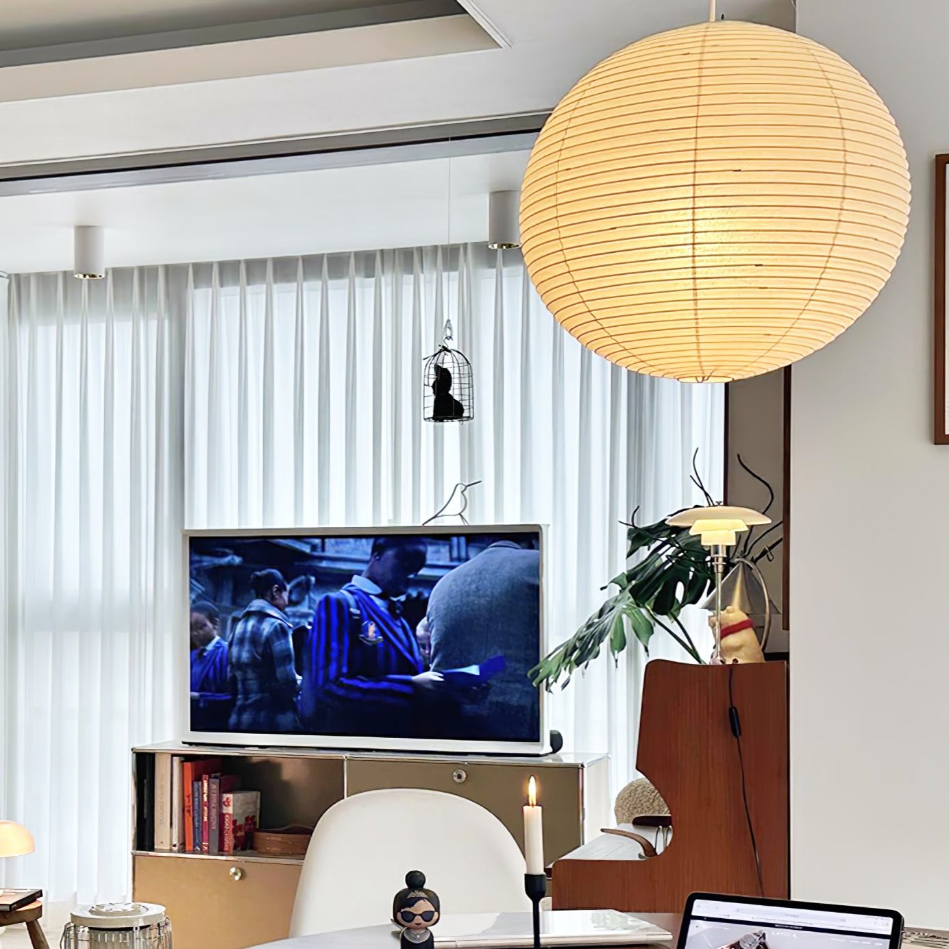 Akiréa | Suspension Ronde – Inspiration Japonaise et Lumière Apaisante