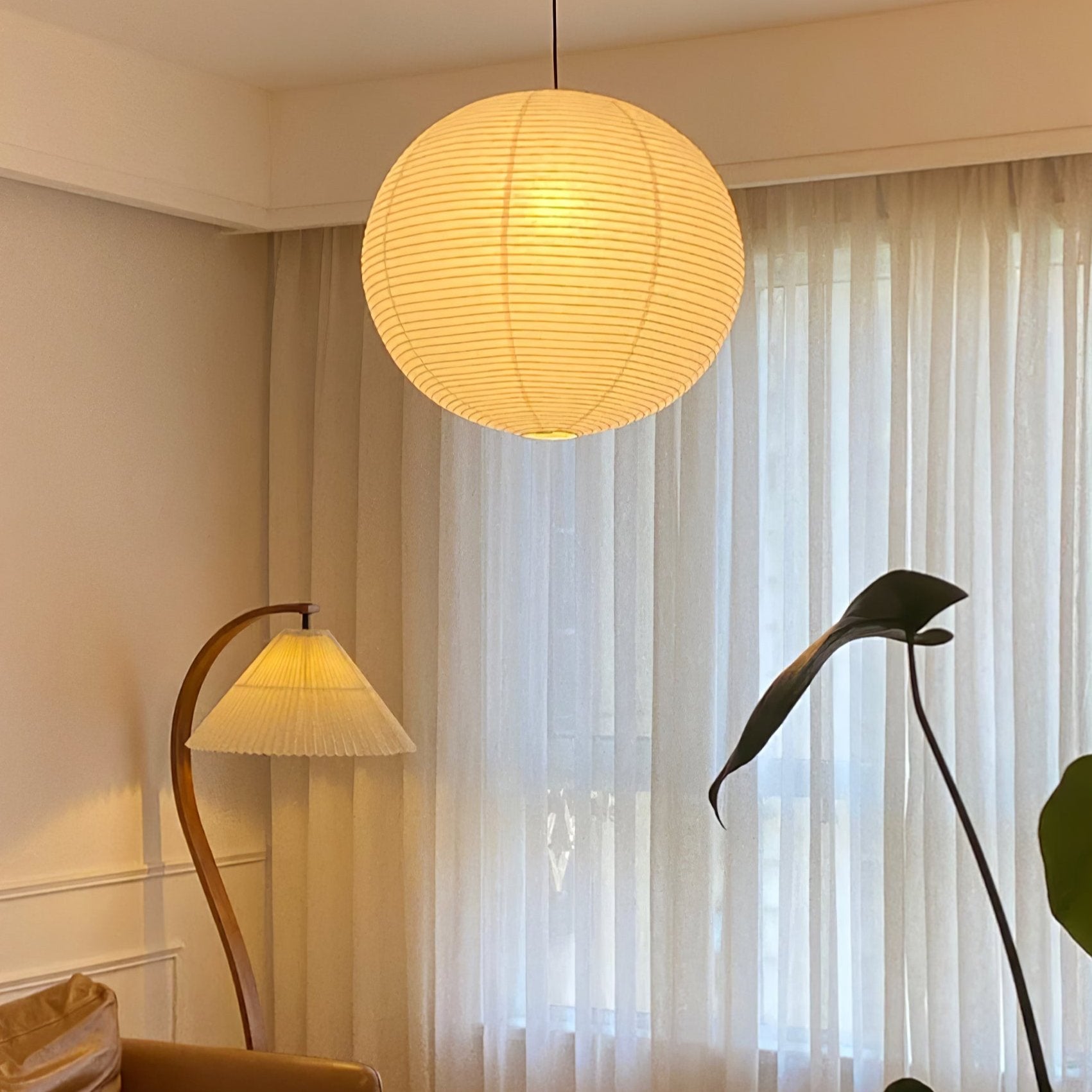 Akiréa | Suspension Ronde – Inspiration Japonaise et Lumière Apaisante