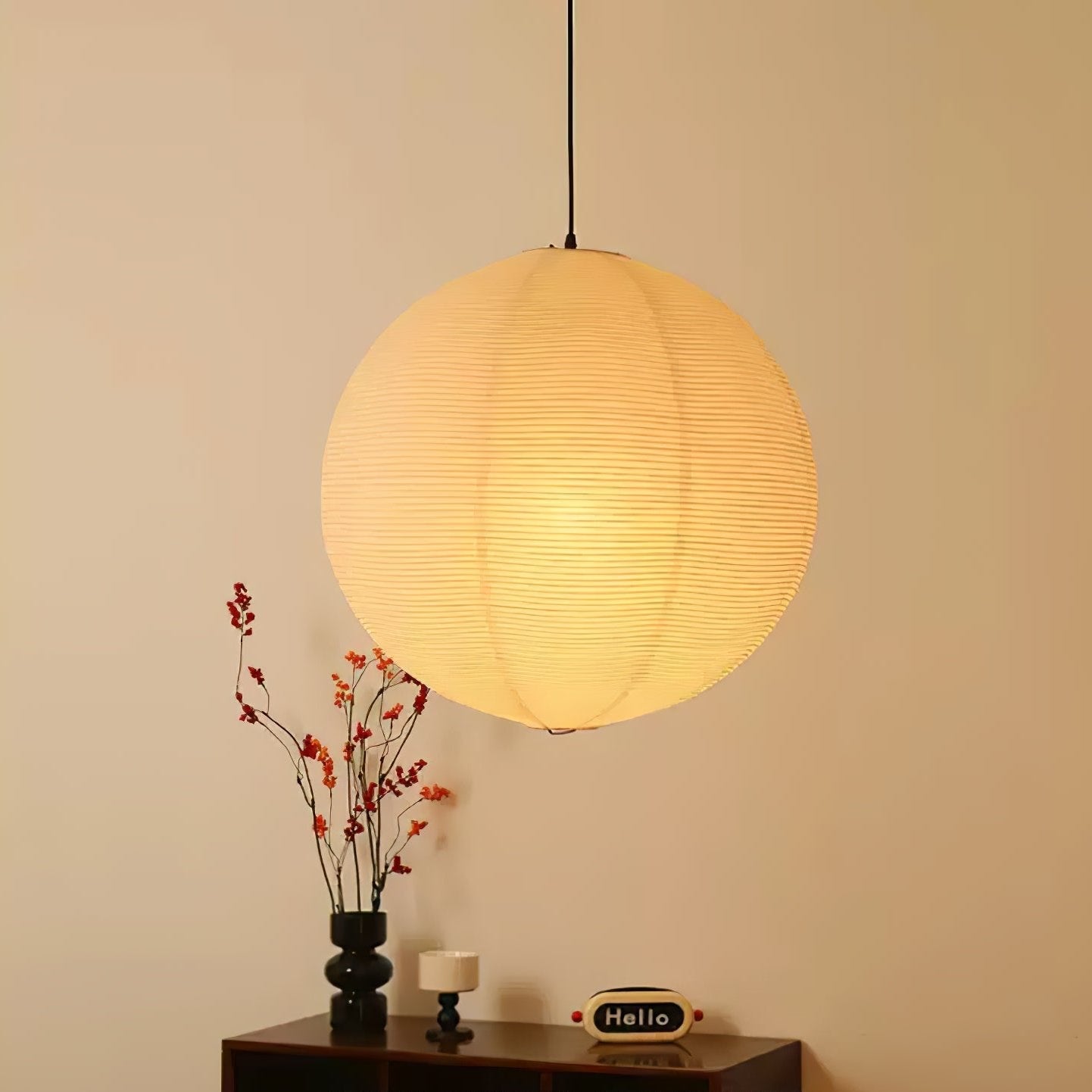 Akiréa | Suspension Ronde – Inspiration Japonaise et Lumière Apaisante