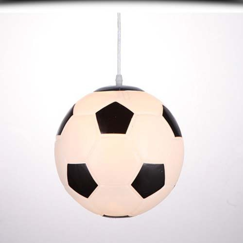 Zéphora | Lampe de Plafond LED – Design Football en Verre Incassable pour Chambre d’Enfant Football Filaires