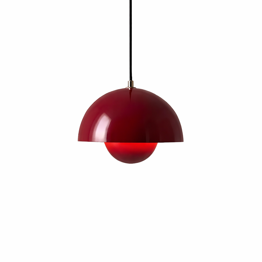 Héméra | Suspension Moderne – Élégance Tendance & Lumière Chaleureuse Rouge