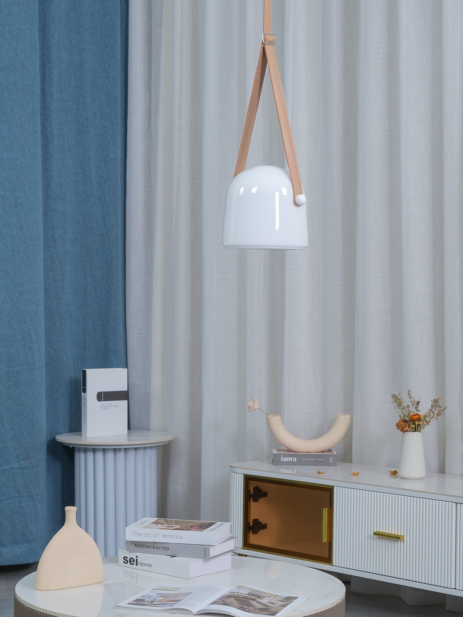 Noctéa | Lampe Suspendue – Verre soufflé LED design contemporain