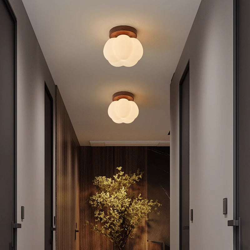 Élaria | Lustre Citrouille – Design Raffiné et Lumière Douce