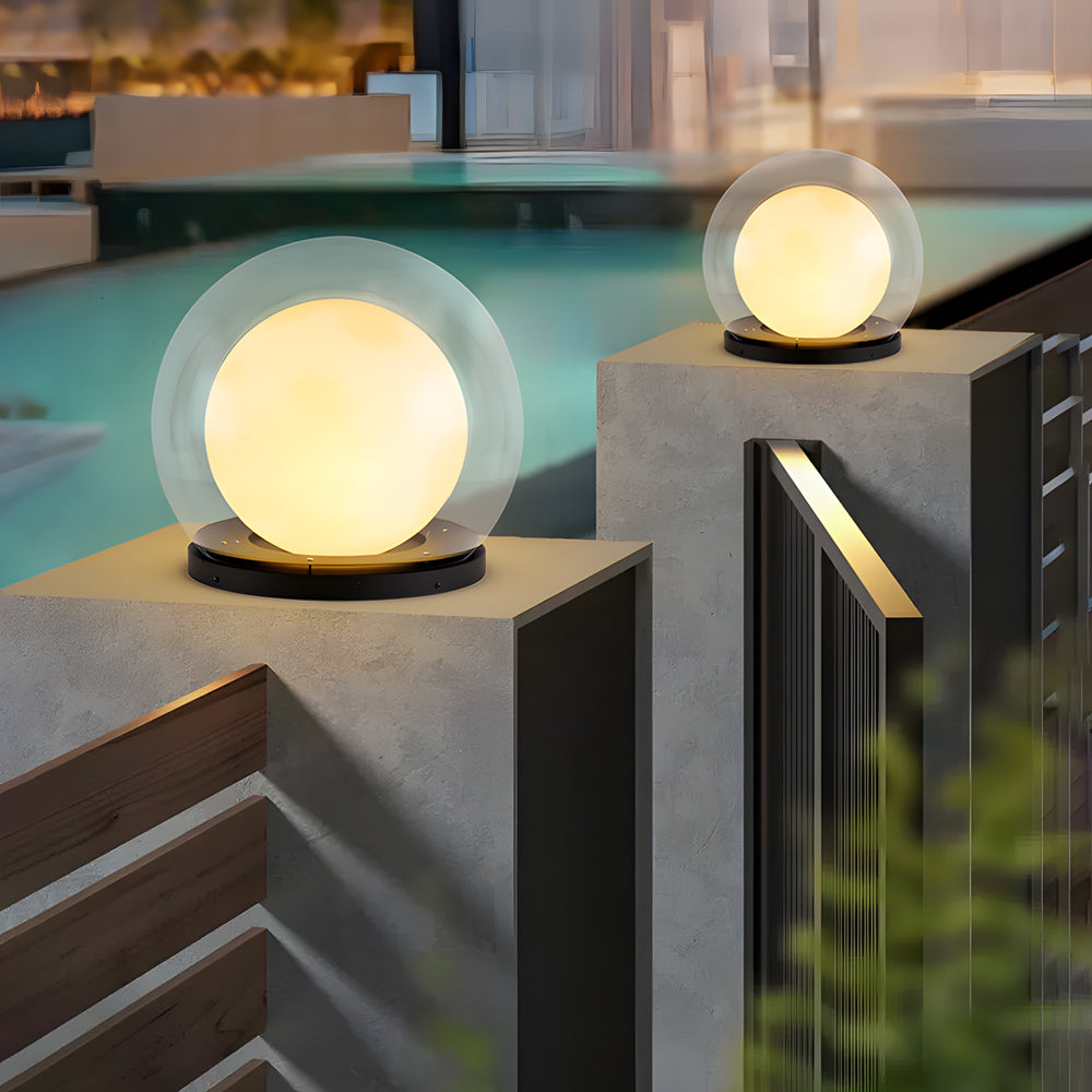 LunaDome | Lampe Pilier Extérieure – Élégance Nocturne et IP65