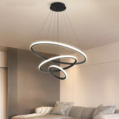 Oréliane | Plafonnier LED Moderne – 3 Anneaux Réglables et Design Élégant