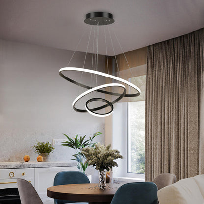 Oréliane | Plafonnier LED Moderne – 3 Anneaux Réglables et Design Élégant