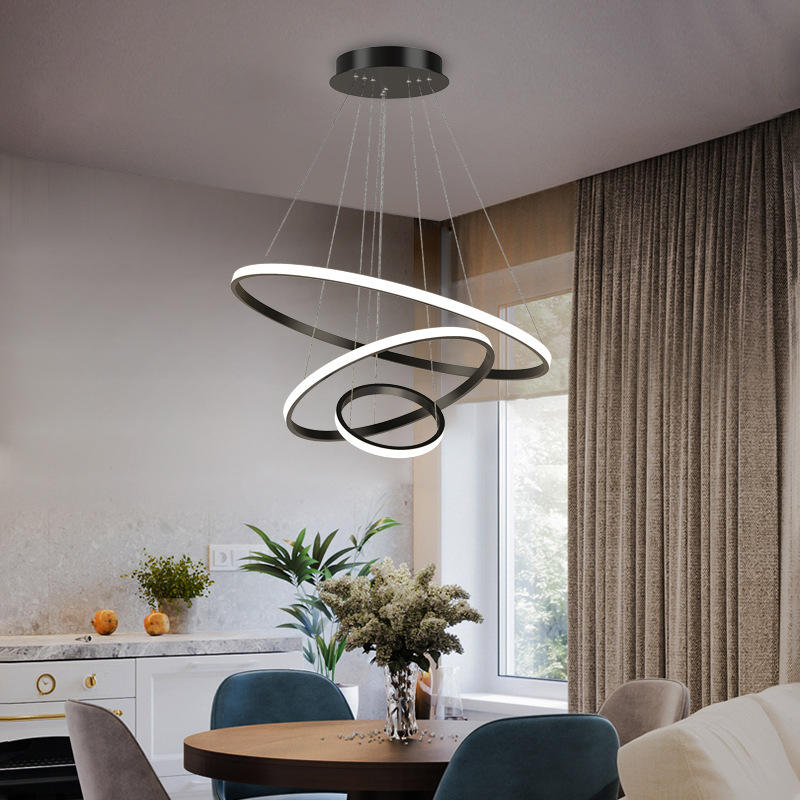 Oréliane | Plafonnier LED Moderne – 3 Anneaux Réglables et Design Élégant