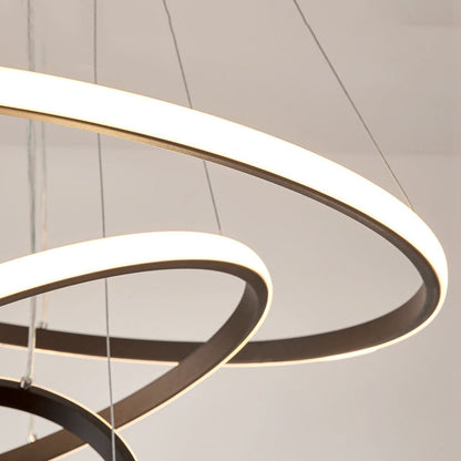 Oréliane | Plafonnier LED Moderne – 3 Anneaux Réglables et Design Élégant