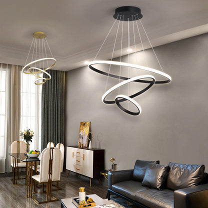 Oréliane | Plafonnier LED Moderne – 3 Anneaux Réglables et Design Élégant